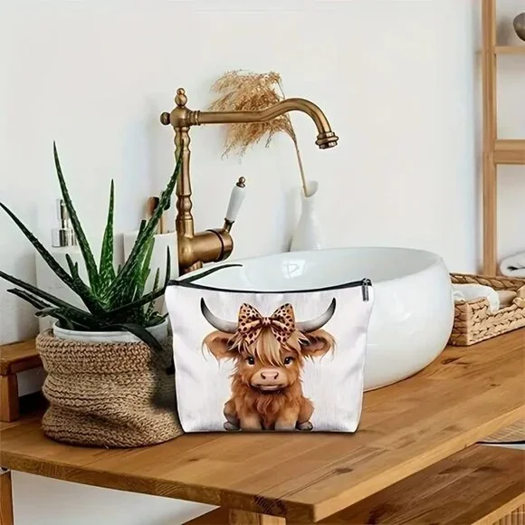 Cute Cowgirl Cosmetic Bag Pouch  Cosmetic Pouch,Travel, Stationary, Money Holder - Picture 5 of 9